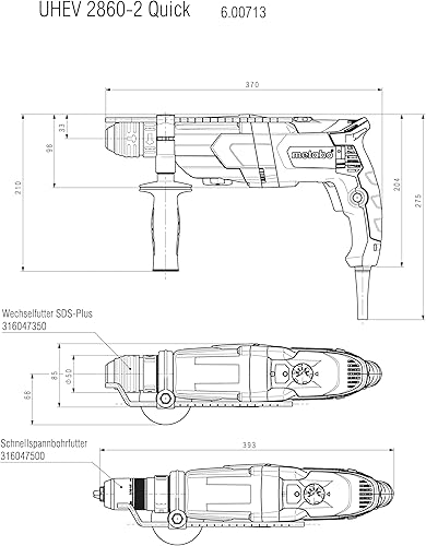 UHEV 2860-2 Quick (600713500) Martillo multiusos - Honorern