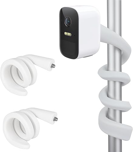 Supporto flessibile compatibile con Eufy Cam 2C/2C Pro/3/3C, EufyCam 1/2/E, telecamera di sorveglianza Blink Mini Pan Tilt, 2 pezzi supporto flessibile per fotocamera, senza fori, supporto flessibile - Honorern
