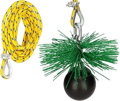 KOTARBAU - Scopa per camino, in plastica, tutte le dimensioni, in ceramica e acciaio INOX, set di pulizia - Honorern