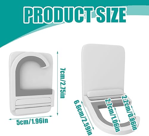 4 Pezzi Porta Scope Parete Portascope da Muro in Portascope da Muro Adesivo Appendibile Adattocon Gancio per Cucina, Giardino, Bagno, Garage, Balcone, Ufficio - Honorern