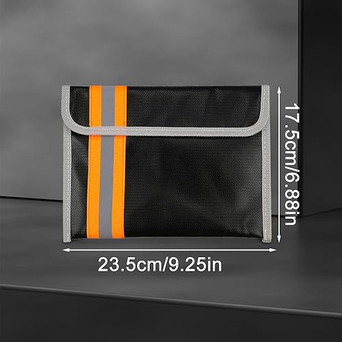 Porta Documenti Impermeabile Nero Borsa Ignifuga e Impermeabile Portadocumenti Moto e Barca per Documenti Viaggio Passaporto Denaro Oggetti di Valoree - Honorern