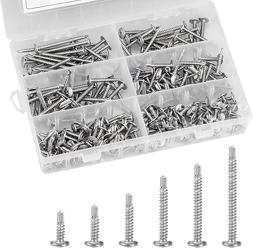 Set di 210 viti autofilettanti in acciaio inox: 13 mm, 19 mm, 25 mm, 32 mm, 38 mm, 50 mm - Honorern