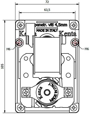 Motoriduttore per Stufa a Pellet KENTA K9177326 5rpm Albero da 9,5mm Motore per carico Pellet - Honorern