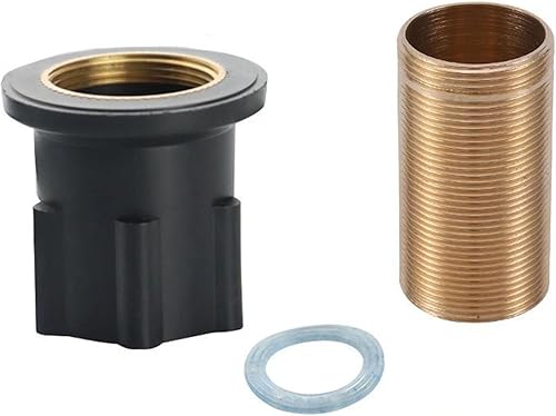 Kit di Fissaggio per Rubinetto Dell'Acqua Calda e Fredda Include 1 Barra Filettata ln Rame 1 Rondella ln Gomma 1 Dado Semi Rame Non È Richiesta Alcuna Chiave Inglese,Ottone,31,5 * 120MM - Honorern