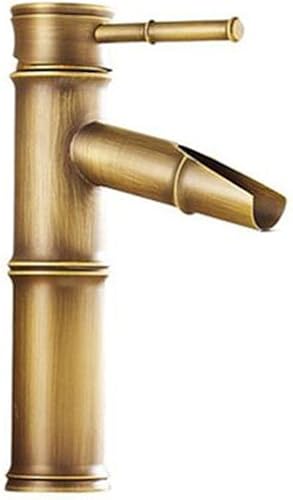 Ayl, rubinetto miscelatore per lavandino, in pieno rame anticato color bronzo, stile vintage, da cucina, bagno, hotel, Rame, 3 Joints Break Mouth - Honorern