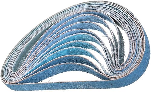 MASO HA0147C - Nastri abrasivi, 10 mm x 330 mm, 80 grane, per levigatrice per utensili elettrici, confezione da 10 pezzi, colore: Blu - Honorern