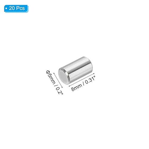 Tasselli in Acciaio Inox 304 4 x 60mm, 10Pz Perni Scanalati Cilindrica Perno Metallo per Supporto Mensole per Fissaggio a Letto a Castello Elementi Hardware Mobili Componente - Honorern