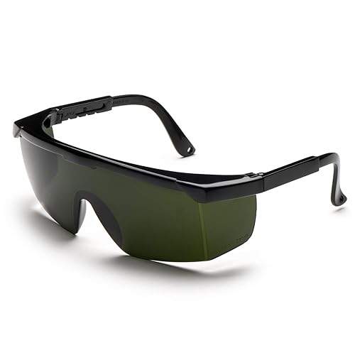 UNIVET | 511 Welding 5, Occhiali Protettivi da Lavoro, da Saldatura, Sovrapponibili con gli Occhiali da Vista, Lenti Antigraffio, Leggeri e Resistenti, Lenti da saldatura (EN169, EN175), Nero - Honorern