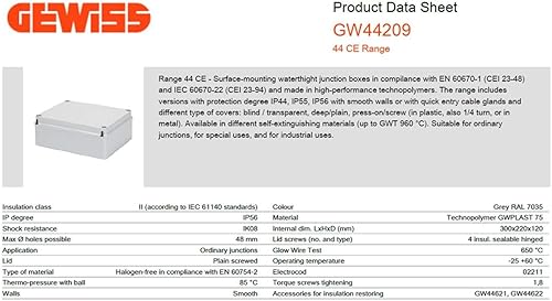 ABZWEIGK.IP56 GLATTE WÄNDE 300X220X120 - Honorern