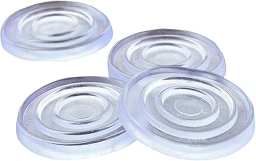 50pcs Paraurti da Tavolo in Vetro Tamponi in Gomma Dischi in Plastica per Piano Tavolo in Vetro, Paraurti adesivi Rotondi Trasparenti - Honorern