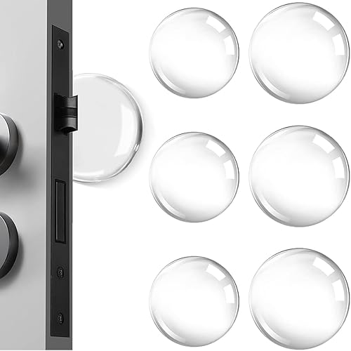 6 Pezzi Fermaporta Maniglia a Muro,40x8mm/50 * 8mm gommini trasparenti adesivi silicone,Fermaporta Paraurti da Parete, per cassetti porte finestre pareti ante(2 dimensioni) - Honorern