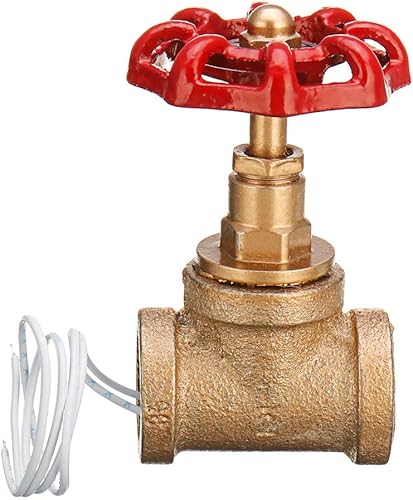 ChaRLes Vintage Steampunk 1/2 Pollici Rosso Maniglia Stop Valvola Interruttore Della Luce Con Filo Per Acqua Tubo Lampada - Honorern