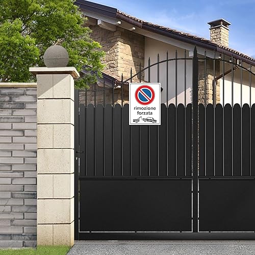 RIMOZIONE FORZATA divieto di sosta 3 mm di spessore cartello in alluminio composito. Per uso esterno o interno (Cm 30x40) - Honorern