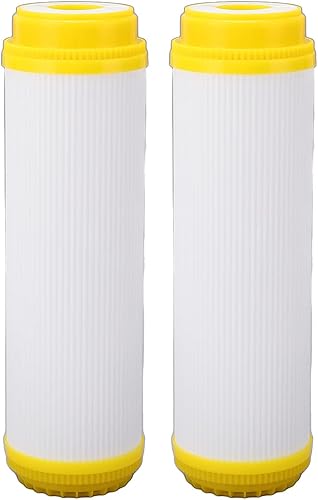 Cartuccia Filtro Acqua 2 Pezzi, Carbone Attivo GAC con Guscio di Cocco Ad Alto Valore di Iodio, Elevata Capacità di Assorbimento, Set Universale T33 - Honorern