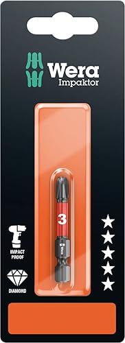 Wera 05073957001 Inserti per Viti a Croce Phillips-Recess, PH 3, Multicolore - Honorern