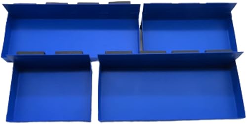 Toolzone AU365 - Set di 4 vassoi magnetici per officina e furgoni - Honorern