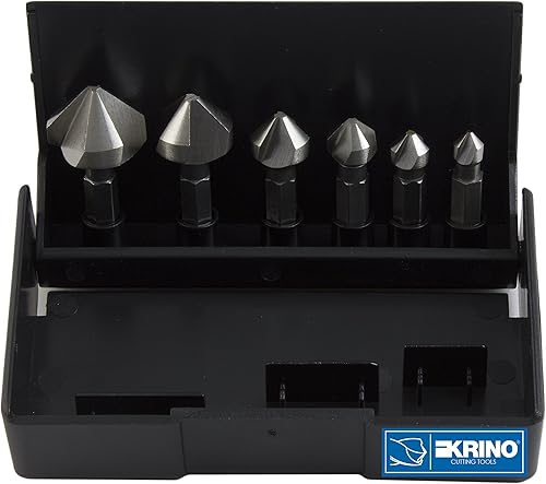 Krino 19020214 - Set Svasatori HSS con Attacco Esagonale - 6 Pezzi - Honorern