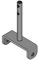 STAFFA PER SOSTEGNO RASCHIATORE ORIGINALE MCZ PER TERMOSTUFE A PELLET, COD. 41400914740 - Honorern