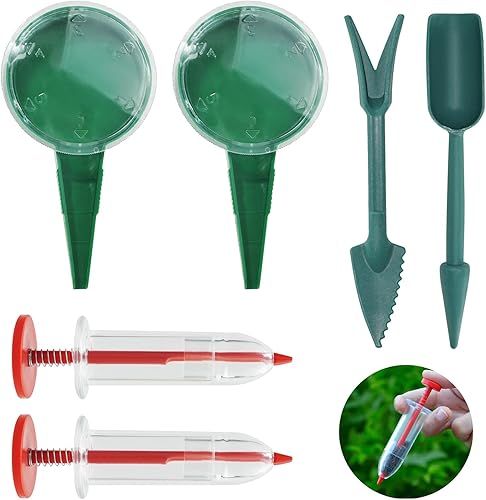 Set 6 Pezzi Distributore Semi per Giardinaggio, Mini Seminatrice Manuale e Strumento per Trapianto, Dosatore per Semi Fiori Ortaggi Erbe, Kit Preciso per Semina Domestica e Orto - Honorern