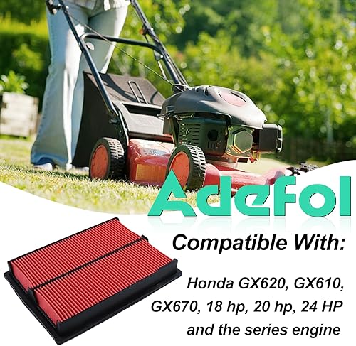 Filtro Aria con Prefiltro per Honda GX620 GX610 GX670 e Motore 18CV 20CV 24CV, ADEFOL Filtro dell'aria con Candela e Filtro Carburante Pezzi di Ricambio Accessorio Motore - Honorern