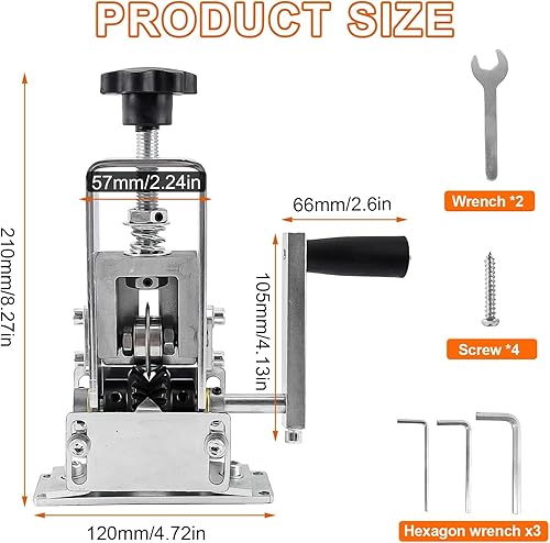 Spellacavi Elettrici per Cavo in Rame da 1 mm-21 mm, Pinza Spelafili Elettricista Alimentata a Manovella o Trapano, Spelacavi per Cablaggio, Riciclaggio e Smantellamento (lega di alluminio) - Honorern