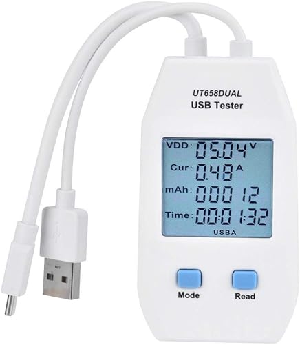 Tester del misuratore di potenza USB, multimetro digitale amperometro voltmetro Tester del misuratore di potenza USB, rilevatore del misuratore di potenza USB(UT658) - Honorern