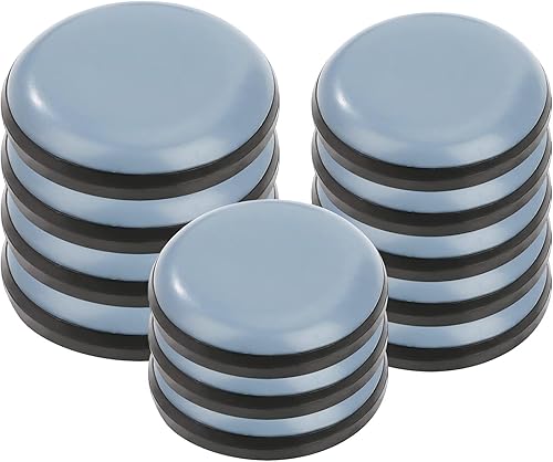 Scivoli per Mobili Scivoli Autoadesivi per Mobili Rotondi Protezione Pavimento Cuscinetto Antirumore per Sedia Divano Scrivania Tavolo Macchina Caffè 22mm 25mm 12 Pezzi - Honorern