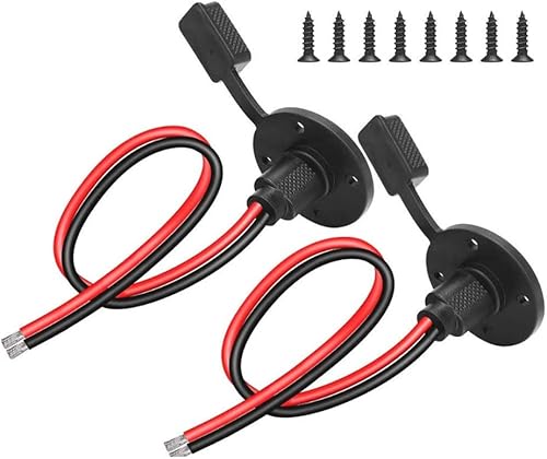 Connettore SAE, presa SAE resistente alle intemperie, porta laterale SAE, cavo SAE, attacco rapido a pannello, connettore universale a incasso, per generatore solare, caricabatteria con 8 viti - Honorern
