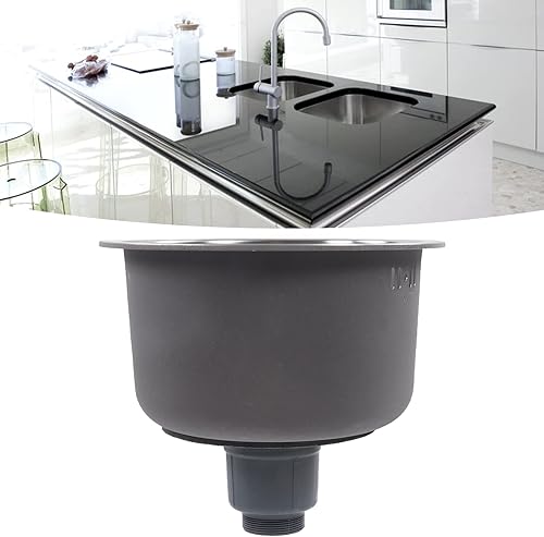 Lavello da Cucina Rotondo Bar iniaio Inossidabile Bacino Rotondo con Raccordo per Tubo di Scarico Diametro 30 Cmessori per Lavello da Cucinaessori per Lavello da Cucina - Honorern