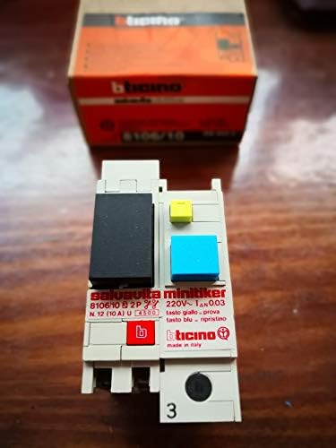 Bticino Magnetotermico Differenziale Minitiker 10A 0,03A 220V art. 8106/10 - Honorern