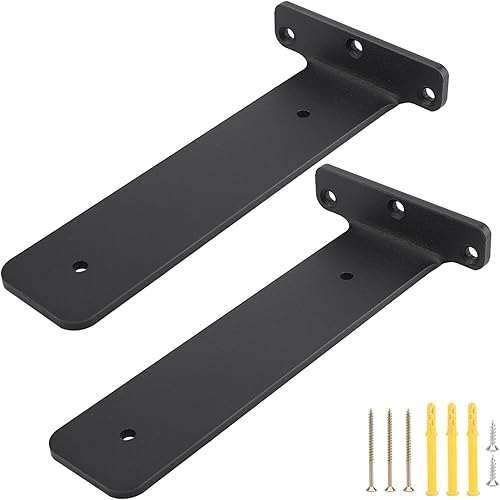 Supporto per mensole in 2 pezzi con viti spesse, invisibile, supporto da parete per maniglia, supporto da parete disponibile su entrambi i lati (250 mm) - Honorern