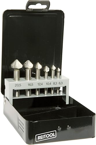 3777.C Serie 6 Svasatori in Acciaio HSS al Cobalto, Grigio - Honorern