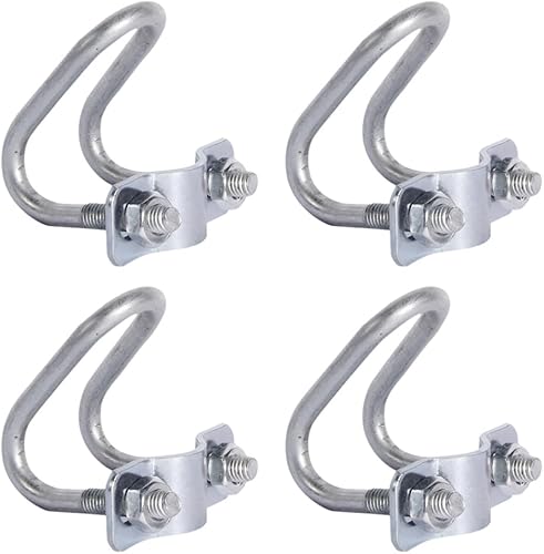 4 morsetti per tubi a croce, con fibbia in metallo, clip per tubi a forma di U, supporto di tensione per magazzini, supermercati e negozi (20 x 20) - Honorern