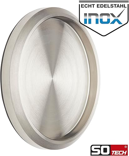 2 pezzi Maniglie per porte scorrevoli NALA Ø 70 mm autoadesiva con tampone adesivo 3M Maniglie per mobili in vero acciaio inox per porte in vetro e porte di stanze Maniglia a conchiglia - Honorern