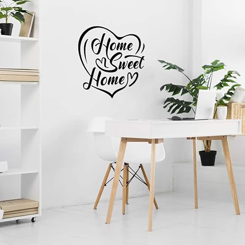 Home Sweet Home Wall Sticker Hall Living Room Decal Citazione Motivational Art Stickers Kitchen Decor Camera da letto Citazioni Benvenuto trasferimenti rimovibili fai da te Corridoio Vinile Scrittura - Honorern