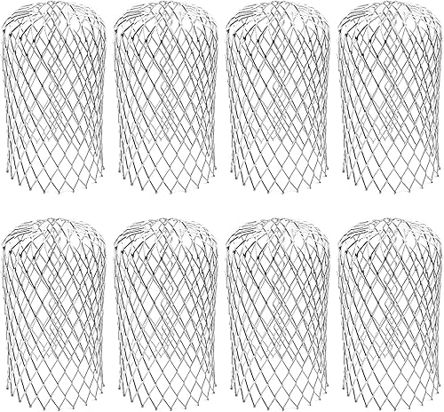 8x Filtri per grondaie in alluminio, Griglia di protezione per grondaie, per casa, grondaia, fossato, fognatura per aiutare a mantenere lo scarico chiaro ferma il blocco di foglie e detriti - Honorern