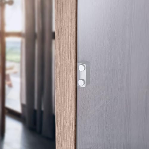 Magnete per porta in vetro Gedotec da incollare | 1 pezzo magnete chiusura magnetica individualmente | antiruggine in acciaio inox spazzolato | piastra magnetica inclusa striscia magnetica - Honorern