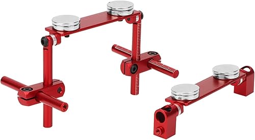 Supporto Magnetico per scocca Magnetica,Supporti magnetici per carrozzeria Rc, Kit di Montaggio Invisibile per scocca Magnetica Invisibile in Alluminio, Supporto per Montante Invisibile(Rosso) - Honorern