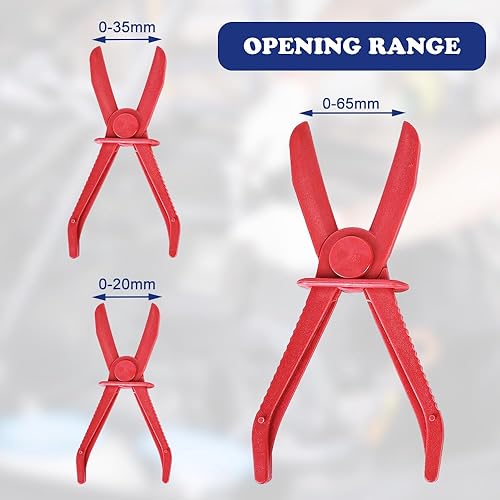 Pinze Stringitubo, 6 Pezzi Pinze per Fascette Stringitubo Pinza Set Fascetta Tubo Flessibile Morsetto per scollegare Tubi di Raffreddamento,Freni e Tubi Carburante-155mm 185mm 255mm - Honorern