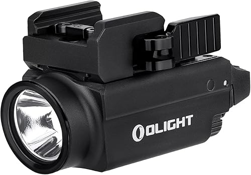 OLIGHT Baldr S 800 Lumen Torcia con Puntatore Verde 2 Livelli Luminosità, Montaggio Picatinny/GL, per Attività All'aperto Caccia, Sicurezza e Lavoro notturno (Nero) - Honorern