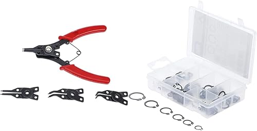 Set Di 5 Pinze Per Anelli Di Sicurezza & Forza Uomo 88168 esterno di Seeger Ring di assortimento (Ring) | Ø 8 – 19 mm | 78 PZ. - Honorern