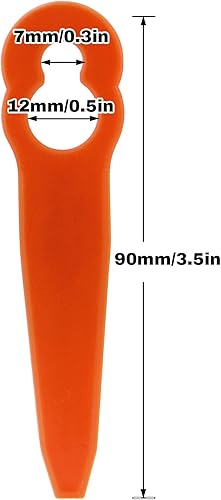 Chuangcheng 48 pezzi Lame in Plastica per Stihl Polycut 2-2 Polycut 3-2 FSA 45 FSA 57 FSE 52, Sostituire OEM 4007 007 1000 - Honorern