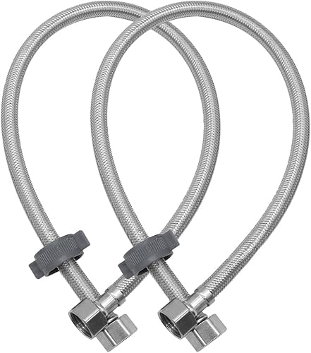 2 Pezzi Tubo Flessibile Intrecciato In Acciaio Inossidabile 60cm Tubo Flessibile Doccia per Rubinetto 1/2'' Tubo Doccia Flessibile per Lavandino Cucina Bagno - Honorern