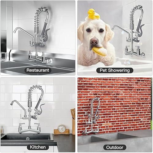 Doccetta per , pre-risciacquo per rubinetti da cucina commerciali, valvola a spruzzo 1,42 GPM, ugello per lavastoviglie - Honorern