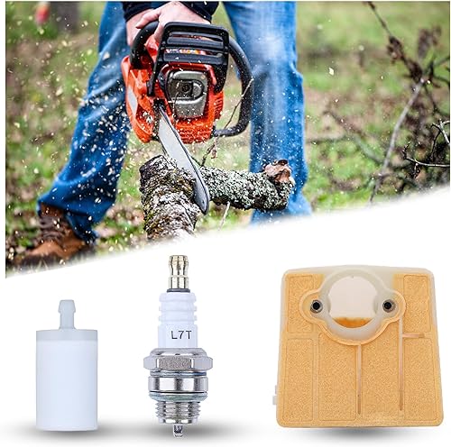 Kit Filtro Aria per Husqvarna 61 66 181 266 266XP 266SE 281 288 288XP 281XP Candela per Motosega Jonsered 625 630 501807105, 501807102 - Honorern