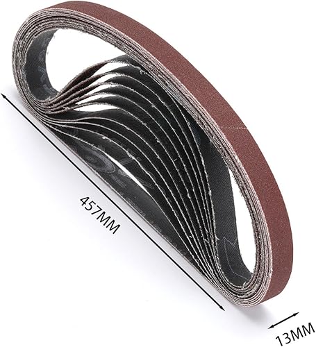 48 Pezzi Nastri Abrasivi 30 x 533 mm,Set di Nastro Abrasivo 6 x grana 40/60/80/120/180/240/320/400 Mixpack Per Levigatrici Rimuovere Metallo/Legno - Honorern