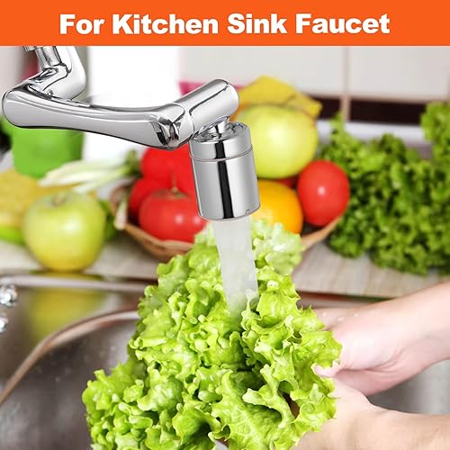 Spurtar Lavandino Bagno Prolunga Rubinetto Bagno Multifunzione Accessori Lavello Cucina Filtro Acqua Rubinetto Aeratore con Filtri Lavabo Adattatore, Argento Cromo - Honorern