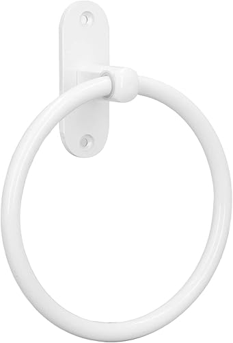 Anelli Per Asciugamani Bianchi Per Parete del Bagno, Anello Per Asciugamani Bianco Per Porta Asciugamani da Bagno Per Bagno Porta Asciugamani da Parete Per Bagno Portasciugamani Bianco Appendiabiti Pe - Honorern