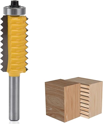 Fresa reversibile per giunti a colla reversibile, Fresa per giunti a dita, punte per fresatrici per giunti a V Dispositivo per fresatrice a V Tenonatrice per falegname 8mm(8 * 55mm) - Honorern