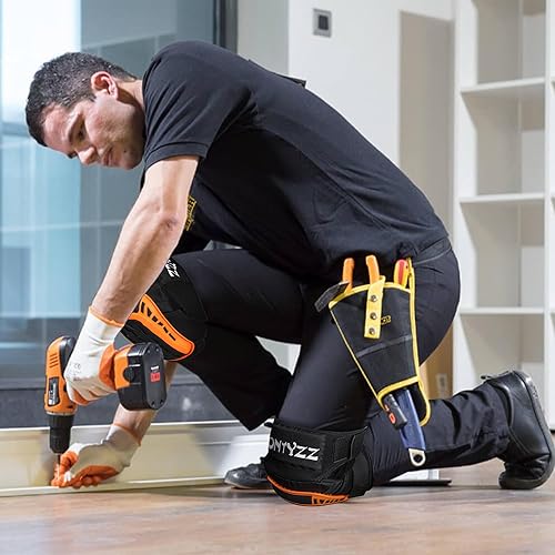ONTYZZ Ginocchiere Lavoro per Costruzione, Giardinaggio, Piastrelle e Legno, Calcestruzzo Ginocchiera Piastrellista Protezione del Ginocchio per Lavoro Ginocchiere da Lavoro, 1 Paio - Honorern